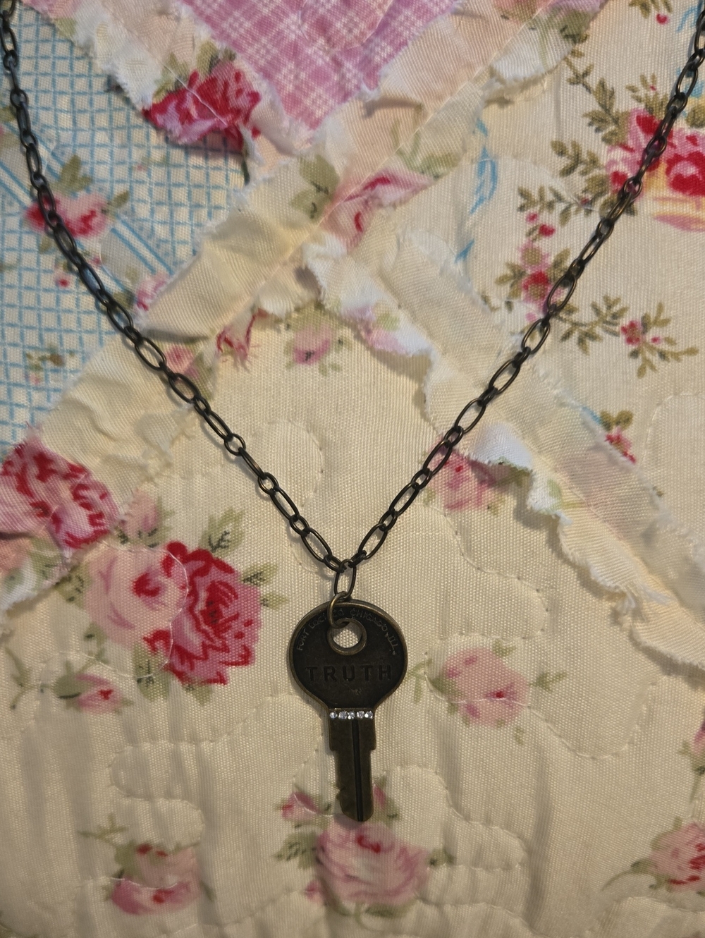 Truth Black Key Pendant Necklace